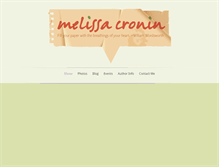Tablet Screenshot of melissacronin.com